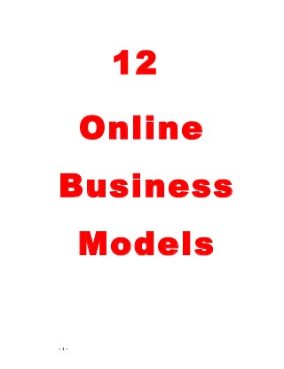 12

      Online
Business
      Models


-1-
 