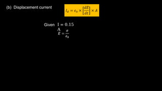 (b) Displacement current
Given I = 0.15
A
 