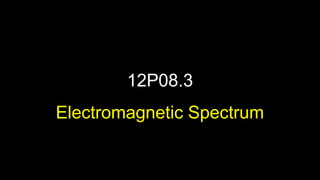 12P08.3
Electromagnetic Spectrum
 