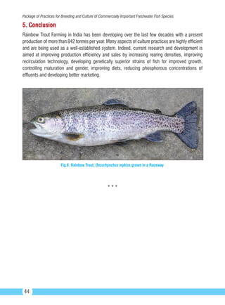 Fish Production Conclusion 12 Package of Practices_Breeding & Culture_Freshwater Fish Species ...