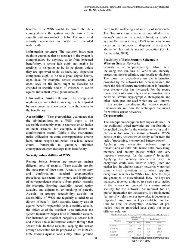 A Security Overview Of Wireless Sensor Network Pdf Internet Of