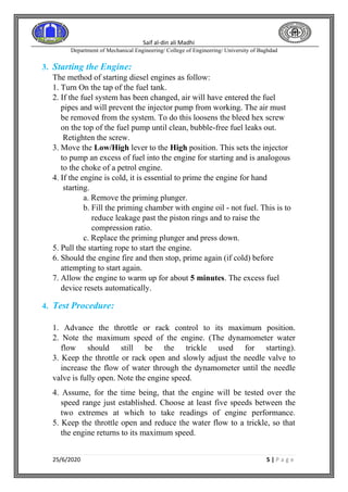 performance of the four strokes diesel engine | PDF