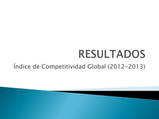 Índice de Competitividad Global (2012-2013)
 