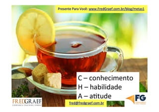 C	
  –	
  conhecimento	
  
H	
  –	
  habilidade	
  
A	
  –	
  a7tude	
  
 
