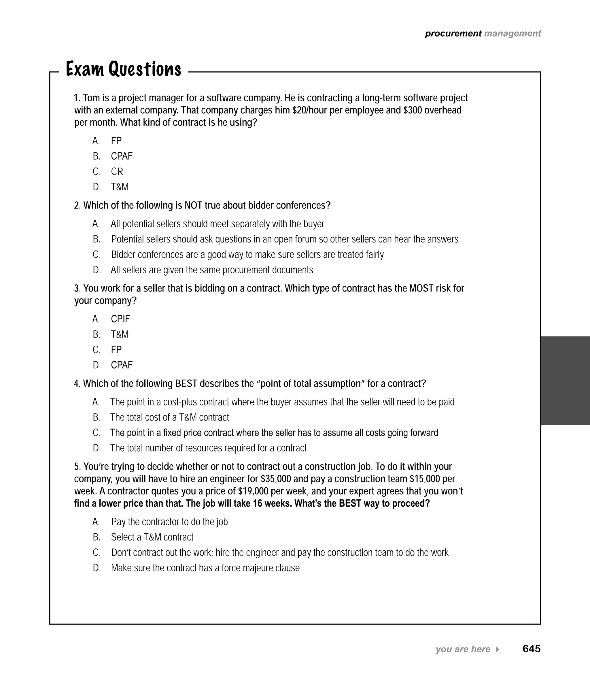 12 pmp procurement management exam | PDF