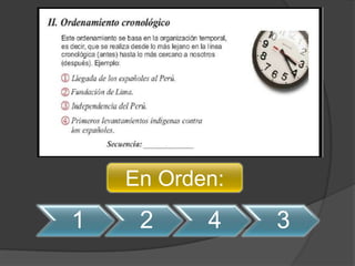 En Orden:
1    2     4    3
 