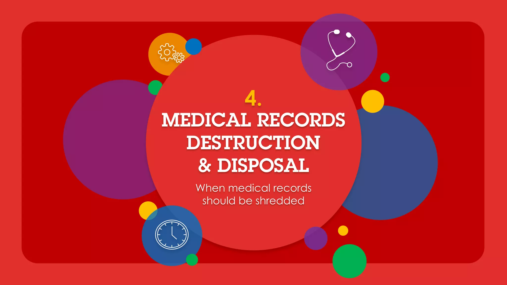MEDICAL RECORDS
DESTRUCTION
& DISPOSAL
When medical records
should be shredded
 