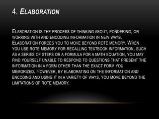12 principles of memory | PDF