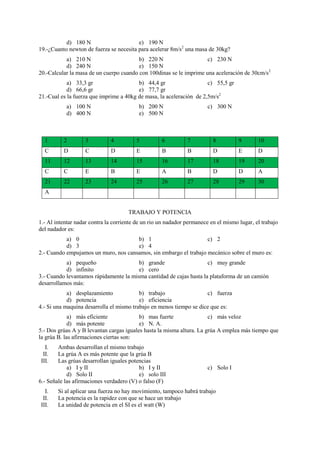 PROBLEMAS PROPUESTOS DE FÍSICA