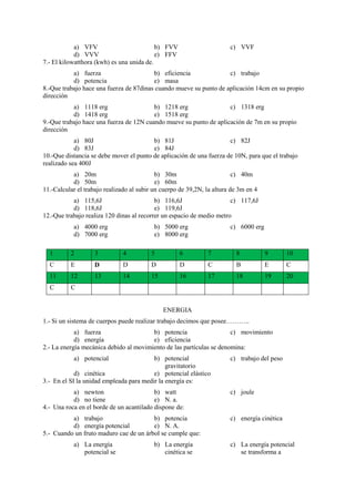 PROBLEMAS PROPUESTOS DE FÍSICA