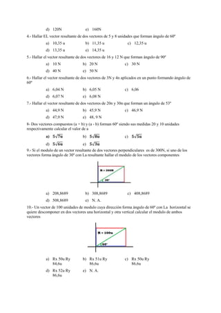 PROBLEMAS PROPUESTOS DE FÍSICA