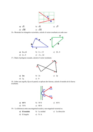 PROBLEMAS PROPUESTOS DE FÍSICA