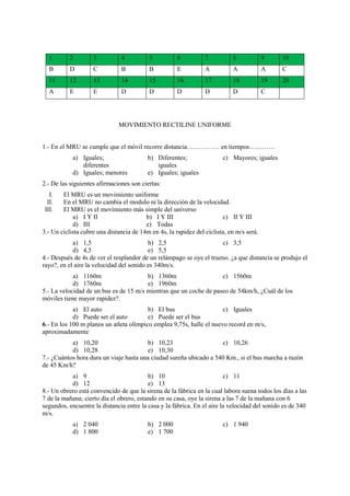 PROBLEMAS PROPUESTOS DE FÍSICA