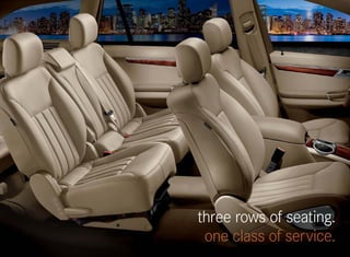 three rows of seating.
 one class of service.
 