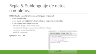 12 reglas de codd | PPT
