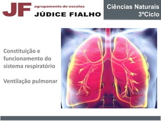 Ciências Naturais
3ºCiclo
Constituição e
funcionamento do
sistema respiratório
Ventilação pulmonar
 