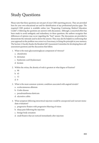 Retina and Vitreous ....................