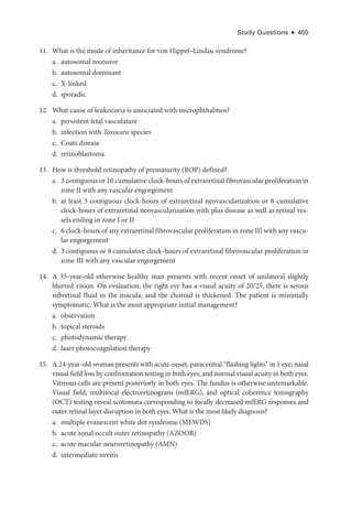 Retina and Vitreous ....................