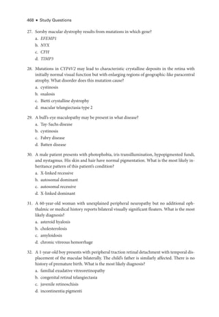 Retina and Vitreous ....................