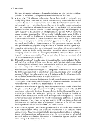 Retina and Vitreous ....................