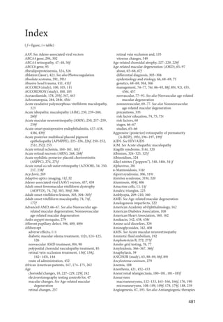 Retina and Vitreous ....................