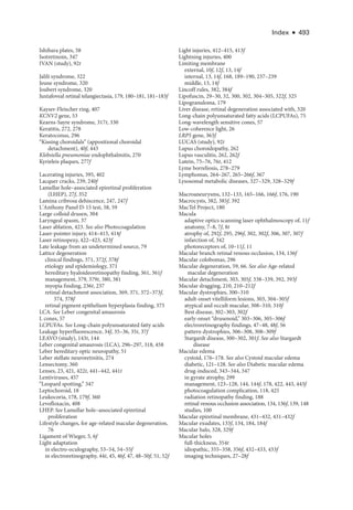 Retina and Vitreous ....................