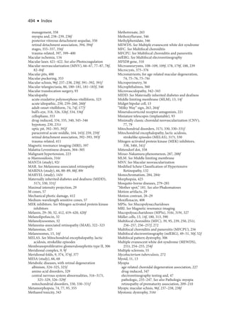 Retina and Vitreous ....................