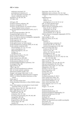 Retina and Vitreous ....................