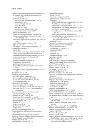 Retina and Vitreous ....................
