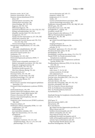 Retina and Vitreous ....................