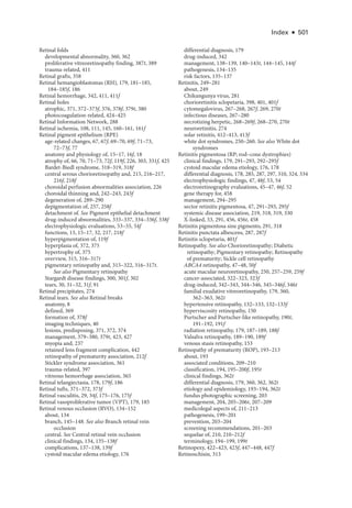 Retina and Vitreous ....................