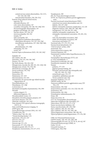 Retina and Vitreous ....................