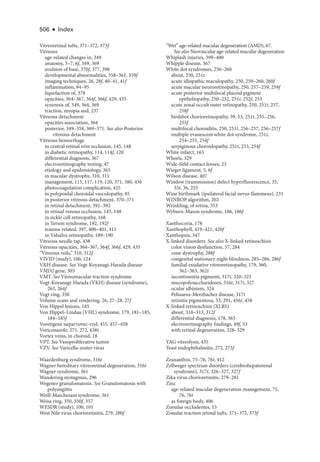 Retina and Vitreous ....................