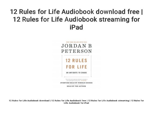 jordan peterson 12 rules for life audiobook download