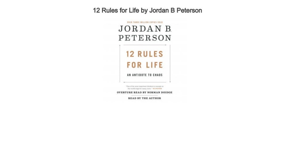 listen 12 rules for life audiobook free listen 12 rules for life audiobook free