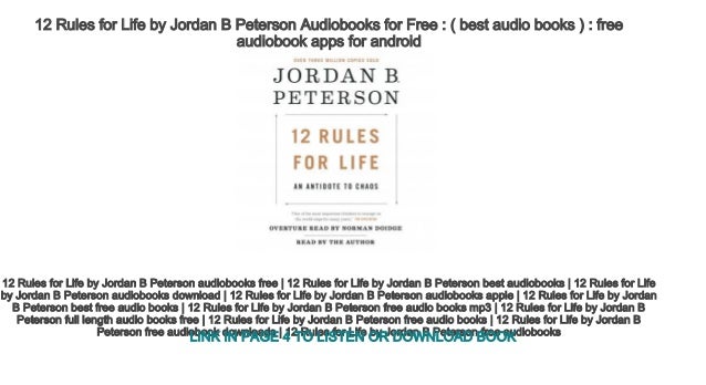 jordan b peterson 12 rules for life audiobook free jordan b peterson 12 rules for life audiobook free