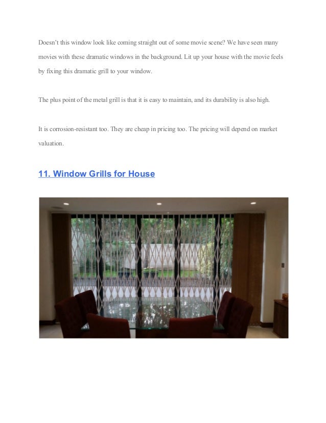 12 Safest And Elegant Window Grill Design 2019