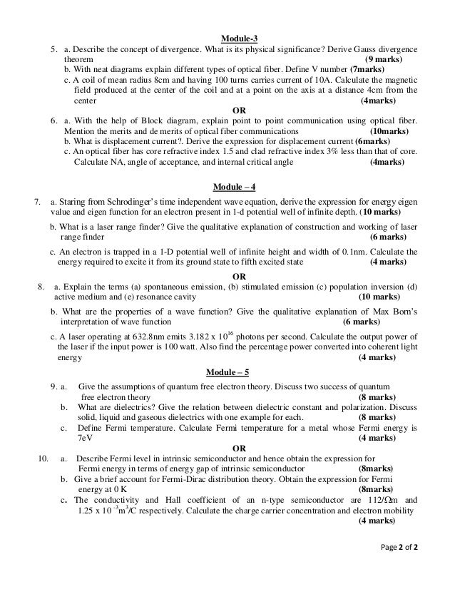 1 & 2 semester VTU 2018 cbcs scheme model question papers