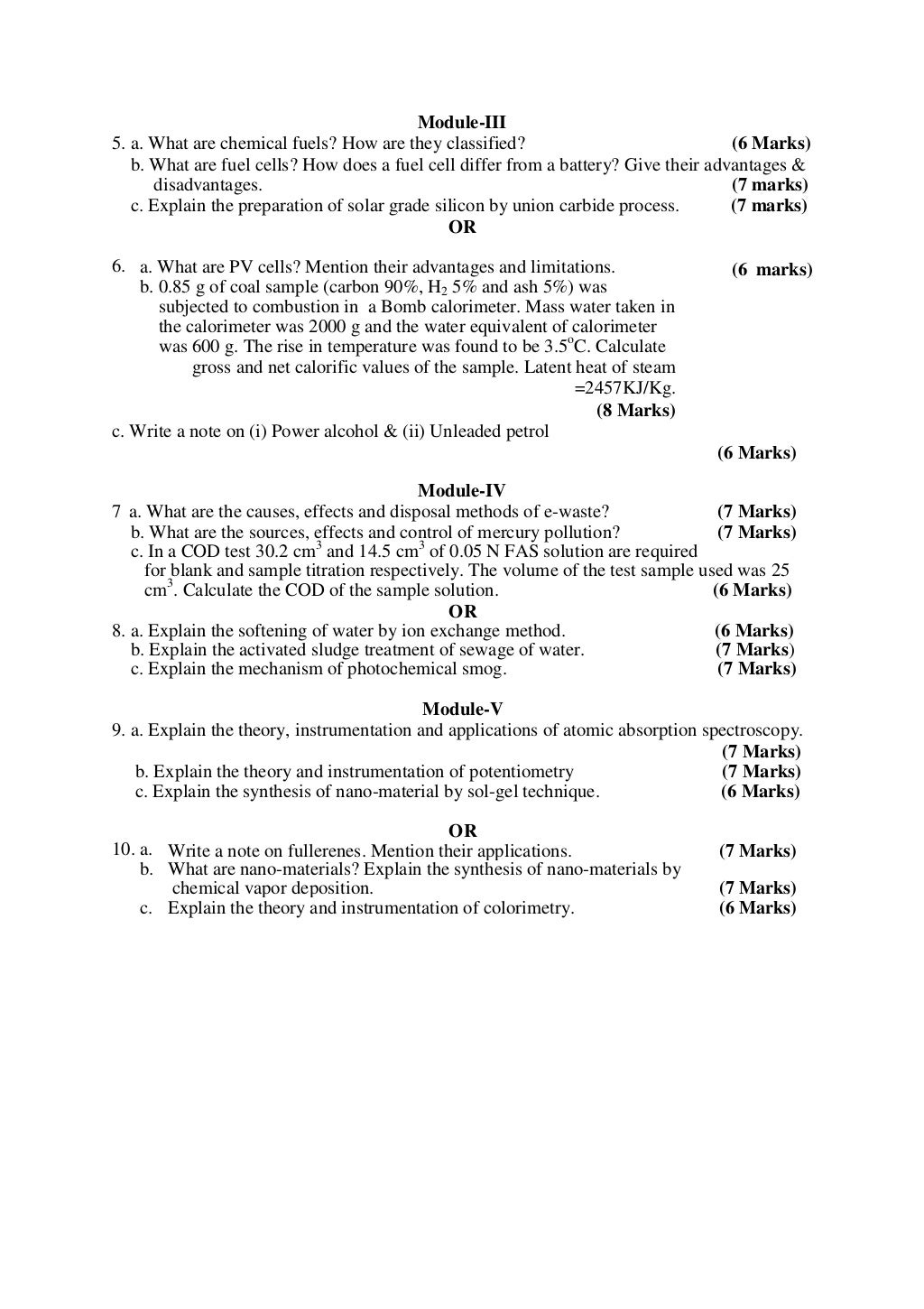 1 & 2 semester VTU 2018 cbcs scheme model question papers