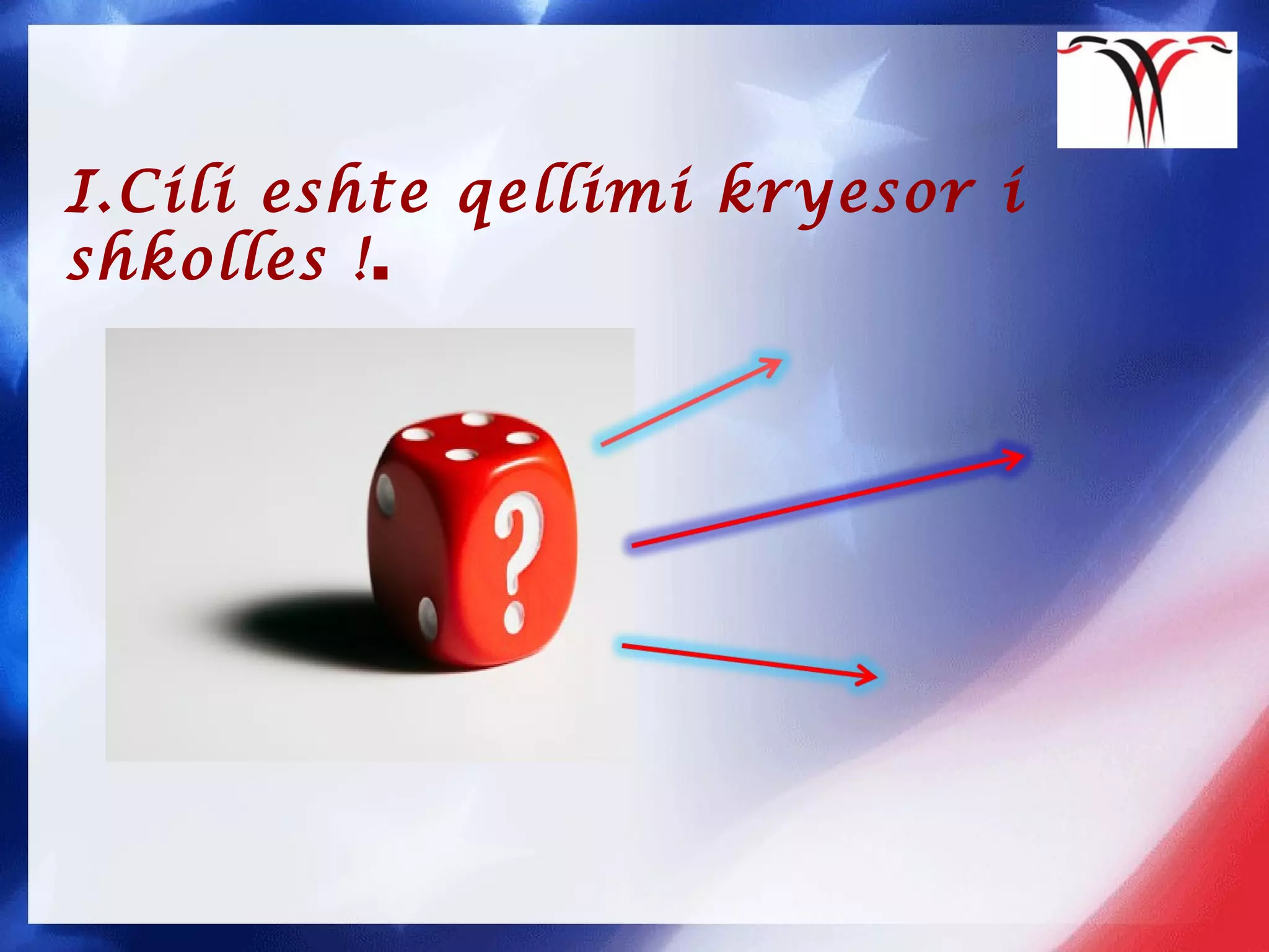 I.Cili eshte qellimi kryesor i
shkolles !.
 