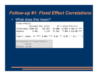 Mixed Effects Models - Simple and Main Effects | PDF