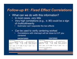 Mixed Effects Models - Simple and Main Effects | PDF