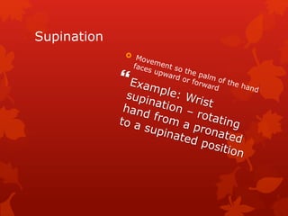 Supination 
 