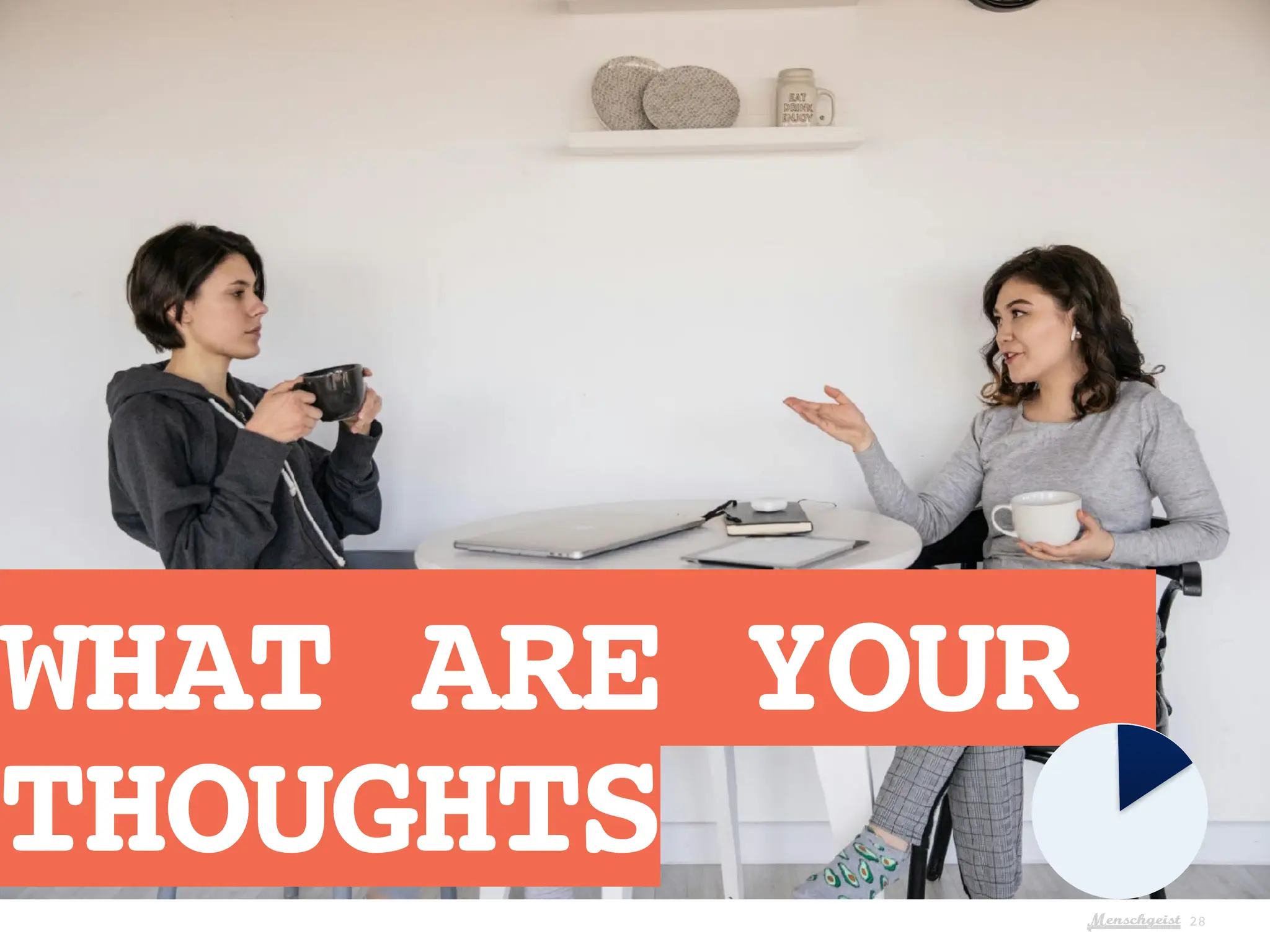 Menschgeist 28
WHAT ARE YOUR
THOUGHTS
10
 