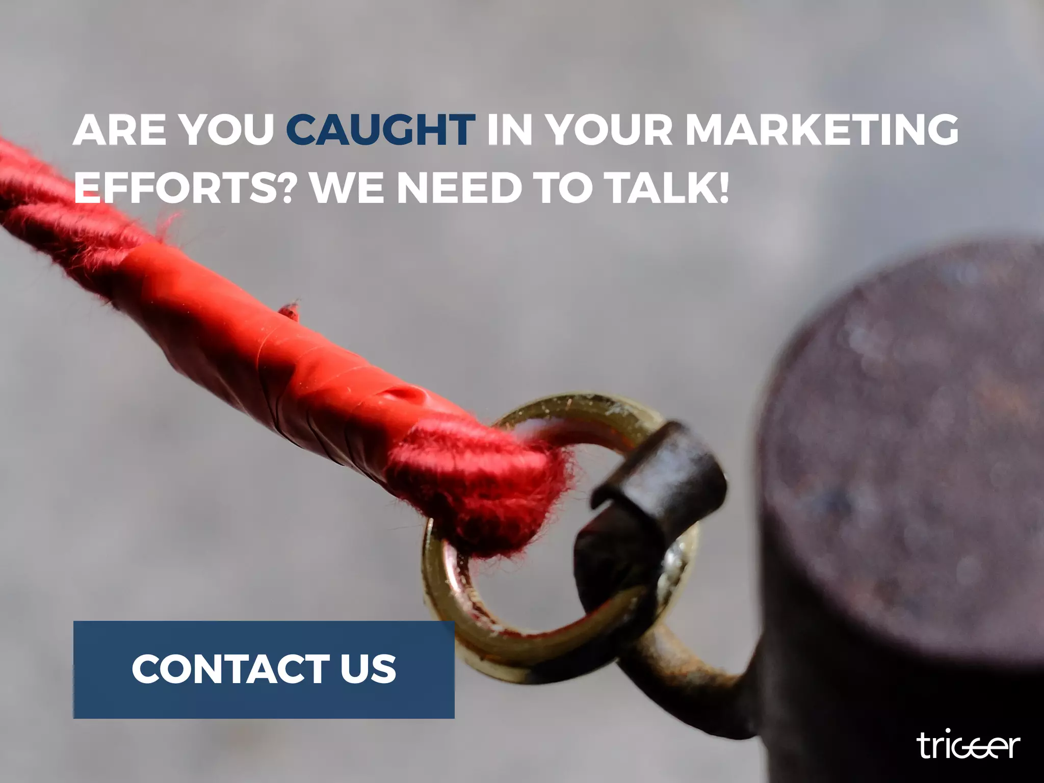 ARE YOU CAUGHT IN YOUR MARKETING
EFFORTS? WE NEED TO TALK!
CONTACT US
 