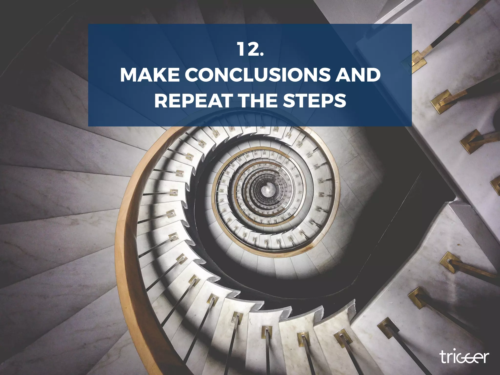 12.
MAKE CONCLUSIONS AND
REPEAT THE STEPS
 