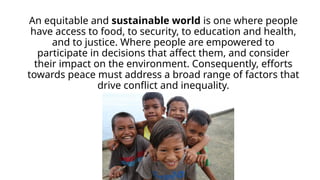 Building an Equitable and Sustainable World: Addressing Climate ...