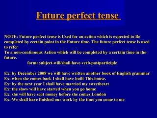Future perfect tense

NOTE: Future perfect tense is Used for an action which is expected to Be
completed by certain point ...