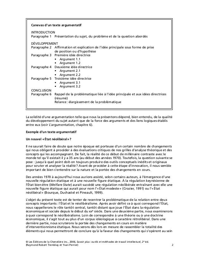 Exemple D Un Texte Argumentatif Pdf  Texte Préféré
