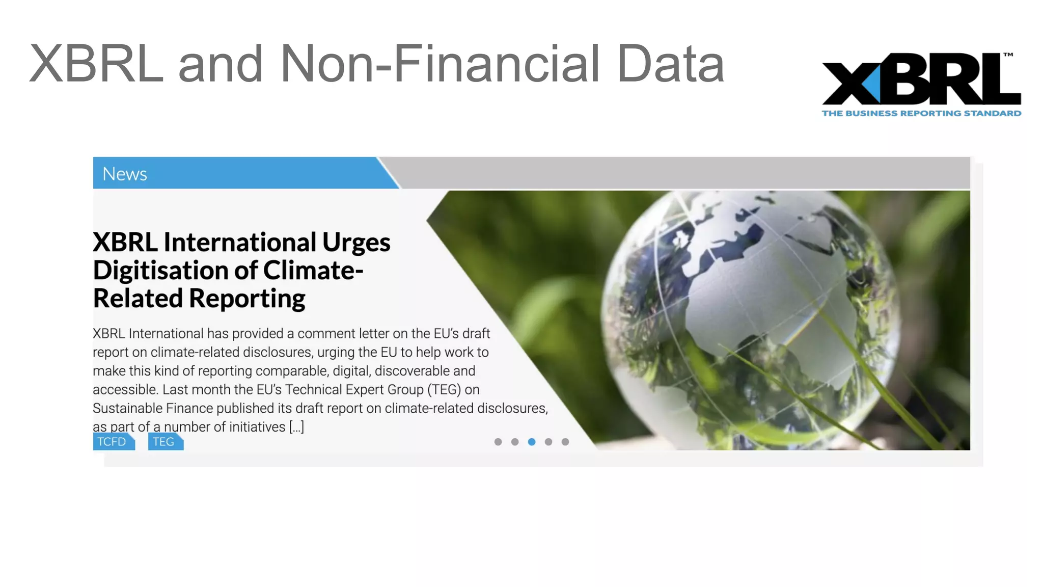 XBRL and Non-Financial Data
 
